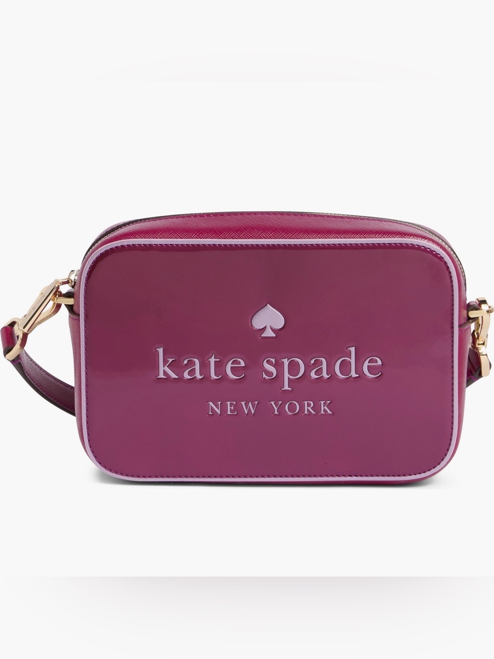 kate spade Patent Leather Crossbody Bag in Berry